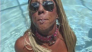 MILF with HUGE CLIT Gang Banged at POOL